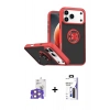 MARSİLYAN™- iPhone 17 Pro Max Kılıf Yörünge Çizgi - Siyah Bilvis 3X AR Hayalet Cam Ekran Koruyucu + Bilvis Titan Kamera Lens - TU