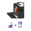 MARSİLYAN™- iPhone 17 Pro Max Kılıf Yörünge Çizgi - Siyah Bilvis 5in1 3D Magic Cam Ekran Koruyucu + Bilvis Titan Kamera Lens - LT