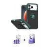 MARSİLYAN™- iPhone 17 Pro Max Kılıf Yörünge Çizgi - Siyah Bilvis 5in1 5D Magic Hayalet Cam Ekran Koruyucu + Bilvis Titan Kamera Lens - GS