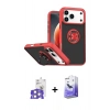 MARSİLYAN™- iPhone 17 Pro Max Kılıf Yörünge Çizgi - Siyah Bilvis 5in1 5D Magic Hayalet Cam Ekran Koruyucu + Bilvis Titan Kamera Lens - GS
