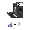 MARSİLYAN™- iPhone 17 Pro Max Kılıf Yörünge Çizgi - Siyah Joko Magic 5D Cam + Bilvis Titan Kamera Lens - GS