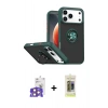 MARSİLYAN™- iPhone 17 Pro Max Kılıf Yörünge Çizgi - Siyah Joko Magic 5D Hayalet Cam + Bilvis Titan Kamera Lens - TU