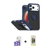 MARSİLYAN™- iPhone 17 Pro Max Kılıf Yörünge Çizgi - Siyah Joko Magic 5D Hayalet Cam + Bilvis Titan Kamera Lens - GS