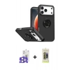 MARSİLYAN™- iPhone 17 Pro Max Kılıf Yörünge Çizgi - Siyah Joko Magic 5D Hayalet Cam + Bilvis Titan Kamera Lens - GS