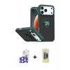 MARSİLYAN™- iPhone 17 Pro Max Kılıf Yörünge Çizgi - Siyah Joko Magic 5D Hayalet Cam + Natural Grey Bilvis Titan Kamera Lens