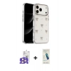 MARSİLYAN™- iPhone 17 Pro Max Kılıf Yörünge Form - Şeffaf Pasifik Cam Ekran Koruyucu + Bilvis Titan Kamera Lens - TU