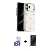 MARSİLYAN™- iPhone 17 Pro Max Kılıf Yörünge Form - Siyah 3D Antistatik Hayalet Cam Ekran Koruyucu + Bilvis Titan Kamera Lens - NLGY