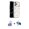 MARSİLYAN™- iPhone 17 Pro Max Kılıf Yörünge Form - Siyah 3D Antistatik Seramik Nano Ekran Koruyucu + Bilvis Titan Kamera Lens - GS