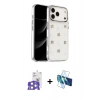 MARSİLYAN™- iPhone 17 Pro Max Kılıf Yörünge Form - Siyah 3D Antistatik Seramik Nano Ekran Koruyucu + Bilvis Titan Kamera Lens - GS