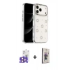 MARSİLYAN™- iPhone 17 Pro Max Kılıf Yörünge Form - Siyah Bilvis 3D Cam Ekran Koruyucu + Bilvis Titan Kamera Lens - TU