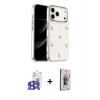 MARSİLYAN™- iPhone 17 Pro Max Kılıf Yörünge Form - Siyah Bilvis 3D Cam Ekran Koruyucu + Bilvis Titan Kamera Lens - LT