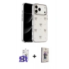 MARSİLYAN™- iPhone 17 Pro Max Kılıf Yörünge Form - Siyah Bilvis 3D Cam Ekran Koruyucu + Bilvis Titan Kamera Lens - LT