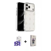MARSİLYAN™- iPhone 17 Pro Max Kılıf Yörünge Form - Siyah Bilvis 3D Cam Ekran Koruyucu + Bilvis Titan Kamera Lens - LT