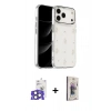 MARSİLYAN™- iPhone 17 Pro Max Kılıf Yörünge Form - Siyah Bilvis 3D Cam Ekran Koruyucu + Bilvis Titan Kamera Lens - NLGY