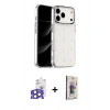 MARSİLYAN™- iPhone 17 Pro Max Kılıf Yörünge Form - Siyah Bilvis 3D Cam Ekran Koruyucu + Bilvis Titan Kamera Lens - NLGY