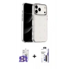 MARSİLYAN™- iPhone 17 Pro Max Kılıf Yörünge Form - Siyah Bilvis 3X AR Hayalet Cam Ekran Koruyucu + Bilvis Titan Kamera Lens - TU