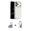 MARSİLYAN™- iPhone 17 Pro Max Kılıf Yörünge Form - Siyah Bilvis 3X AR Hayalet Cam Ekran Koruyucu + Bilvis Titan Kamera Lens - GS