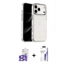 MARSİLYAN™- iPhone 17 Pro Max Kılıf Yörünge Form - Siyah Bilvis 3X AR HD Cam Ekran Koruyucu + Bilvis Titan Kamera Lens - TU