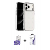MARSİLYAN™- iPhone 17 Pro Max Kılıf Yörünge Form - Siyah Bilvis 3X AR HD Cam Ekran Koruyucu + Bilvis Titan Kamera Lens - LT