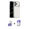MARSİLYAN™- iPhone 17 Pro Max Kılıf Yörünge Form - Siyah Bilvis 5in1 3D Magic Cam Ekran Koruyucu + Bilvis Titan Kamera Lens - NLGY