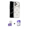 MARSİLYAN™- iPhone 17 Pro Max Kılıf Yörünge Form - Siyah Bilvis 5in1 3D Magic Cam Ekran Koruyucu + Bilvis Titan Kamera Lens - TU