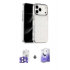 MARSİLYAN™- iPhone 17 Pro Max Kılıf Yörünge Form - Siyah Bilvis 5in1 5D Magic Hayalet Cam Ekran Koruyucu + Bilvis Titan Kamera Lens - NLGY