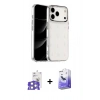 MARSİLYAN™- iPhone 17 Pro Max Kılıf Yörünge Form - Siyah Bilvis 5in1 5D Magic Hayalet Cam Ekran Koruyucu + Bilvis Titan Kamera Lens - GS