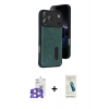 MARSİLYAN™- iPhone 17 Pro Max Kılıf Yörünge Işık Serisi - Şeffaf Pasifik Cam Ekran Koruyucu + Bilvis Titan Kamera Lens - GS
