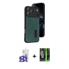 MARSİLYAN™- iPhone 17 Pro Max Kılıf Yörünge Işık Serisi - Siyah 360 Mat Full Body Arka Koruyucu + Bilvis Titan Kamera Lens - LT