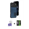 MARSİLYAN™- iPhone 17 Pro Max Kılıf Yörünge Işık Serisi - Siyah 360 Mat Full Body Arka Koruyucu + Bilvis Titan Kamera Lens - LT