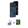 MARSİLYAN™- iPhone 17 Pro Max Kılıf Yörünge Işık Serisi - Siyah 360 Mat Full Body Arka Koruyucu + Bilvis Titan Kamera Lens - NLGY