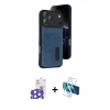 MARSİLYAN™- iPhone 17 Pro Max Kılıf Yörünge Işık Serisi - Siyah 3D Antistatik Seramik Nano Ekran Koruyucu + Natural Grey Bilvis Titan Kamera Lens