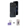 MARSİLYAN™- iPhone 17 Pro Max Kılıf Yörünge Işık Serisi - Siyah Bilvis 3D Cam Ekran Koruyucu + Bilvis Titan Kamera Lens - GS
