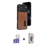 MARSİLYAN™- iPhone 17 Pro Max Kılıf Yörünge Işık Serisi - Siyah Bilvis 3D Cam Ekran Koruyucu + Bilvis Titan Kamera Lens - LT