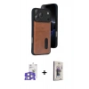 MARSİLYAN™- iPhone 17 Pro Max Kılıf Yörünge Işık Serisi - Siyah Bilvis 3D Cam Ekran Koruyucu + Bilvis Titan Kamera Lens - GS