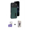 MARSİLYAN™- iPhone 17 Pro Max Kılıf Yörünge Işık Serisi - Siyah Bilvis 3D Cam Ekran Koruyucu + Bilvis Titan Kamera Lens - GS