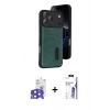 MARSİLYAN™- iPhone 17 Pro Max Kılıf Yörünge Işık Serisi - Siyah Bilvis 3X AR HD Cam Ekran Koruyucu + Bilvis Titan Kamera Lens - LT