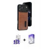 MARSİLYAN™- iPhone 17 Pro Max Kılıf Yörünge Işık Serisi - Siyah Bilvis 5in1 3D Magic Cam Ekran Koruyucu + Natural Grey Bilvis Titan Kamera Lens