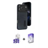 MARSİLYAN™- iPhone 17 Pro Max Kılıf Yörünge Işık Serisi - Siyah Bilvis 5in1 3D Magic Cam Ekran Koruyucu + Bilvis Titan Kamera Lens - LT