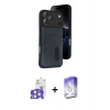 MARSİLYAN™- iPhone 17 Pro Max Kılıf Yörünge Işık Serisi - Siyah Bilvis 5in1 3D Magic Cam Ekran Koruyucu + Bilvis Titan Kamera Lens - GS