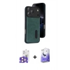 MARSİLYAN™- iPhone 17 Pro Max Kılıf Yörünge Işık Serisi - Siyah Bilvis 5in1 5D Magic Hayalet Cam Ekran Koruyucu + Bilvis Titan Kamera Lens - TU