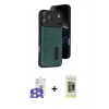 MARSİLYAN™- iPhone 17 Pro Max Kılıf Yörünge Işık Serisi - Siyah Joko Magic 5D Hayalet Cam + Bilvis Titan Kamera Lens - GS