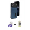 MARSİLYAN™- iPhone 17 Pro Max Kılıf Yörünge Işık Serisi - Siyah Joko Magic 5D Hayalet Cam + Bilvis Titan Kamera Lens - GS