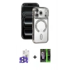 MARSİLYAN™- iPhone 17 Pro Max Kılıf Zirve Doku Prime - Şeffaf 360 Full Body Arka Koruyucu + Bilvis Titan Kamera Lens - LT