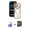 MARSİLYAN™- iPhone 17 Pro Max Kılıf Zirve Doku Prime - Şeffaf 360 Full Body Arka Koruyucu + Bilvis Titan Kamera Lens - TU