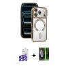 MARSİLYAN™- iPhone 17 Pro Max Kılıf Zirve Doku Prime - Şeffaf 360 Full Body Arka Koruyucu + Bilvis Titan Kamera Lens - LT