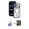 MARSİLYAN™- iPhone 17 Pro Max Kılıf Zirve Doku Prime - Şeffaf 360 Full Body Arka Koruyucu + Bilvis Titan Kamera Lens - GS