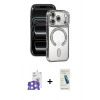 MARSİLYAN™- iPhone 17 Pro Max Kılıf Zirve Doku Prime - Şeffaf Pasifik Cam Ekran Koruyucu + Bilvis Titan Kamera Lens - GS