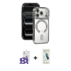 MARSİLYAN™- iPhone 17 Pro Max Kılıf Zirve Doku Prime - Şeffaf Pasifik Cam Ekran Koruyucu + Bilvis Titan Kamera Lens - NLGY