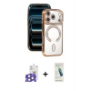 MARSİLYAN™- iPhone 17 Pro Max Kılıf Zirve Doku Prime - Şeffaf Pasifik Cam Ekran Koruyucu + Bilvis Titan Kamera Lens - NLGY